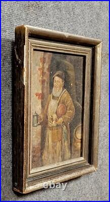 Tableau Peinture huile sur toile marouflée sur panneau époque XIX