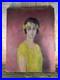 Tableau Portrait De Femme Shabby Bohème Signé Par M LA CORNE déco Chaby 1962