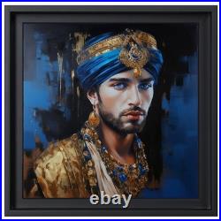Tableau VOYAGE EN BLEU 40x40 cm Tullasky Acrylique sur Toile