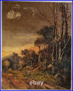 Tableau XIXéme Huile sur toile impressionniste 49,5cm x 39,5cm