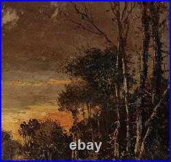 Tableau XIXéme Huile sur toile impressionniste 49,5cm x 39,5cm