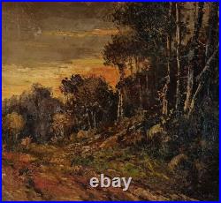 Tableau XIXéme Huile sur toile impressionniste 49,5cm x 39,5cm