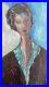 Tableau XXème portrait jeune femme huile sur toile signée