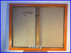 Tableau abstrait signé Joyce Peinture sur toile Composition colorée