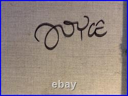 Tableau abstrait signé Joyce Peinture sur toile Composition colorée