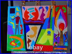 Tableau acrylique sur toile La guitare