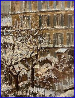 Tableau ancien Ecole De Paris, Jardins en hiver, 1916 daté
