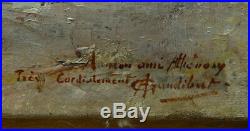 Tableau ancien Marine Saint-Raphael, AGAY les roches rouges A. GAUDIBERT, ATHENOSY