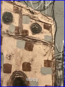 Tableau ancien hst paysage animé canal Venise gondole J. RAITO dlg Jean Calogero