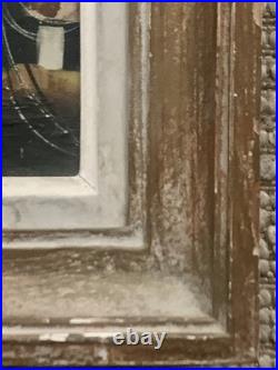 Tableau ancien hst paysage animé canal Venise gondole J. RAITO dlg Jean Calogero