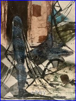 Tableau ancien hst paysage canal de Venise gondole J. RAITO dlg Jean Calogero