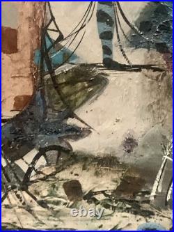 Tableau ancien hst paysage canal de Venise gondole J. RAITO dlg Jean Calogero