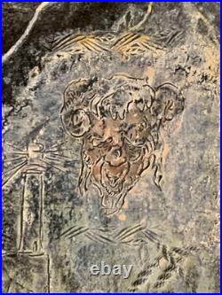 Tableau ancien huile composition mixte sculpture boulons femme mélancolie signé