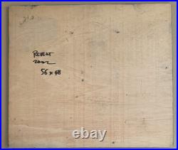 Tableau ancien huile composition mixte sculpture boulons femme mélancolie signé