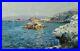 Tableau ancien marine Marseille corniche Kennedy, Vallon des Auffes, petit Nice