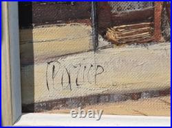 Tableau ancien par CLARICE Vue''Ville de Paris 1930/40 Peinture sur toile Signé