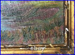 Tableau ancien signé J. REIMBOLTE, Paysage, Huile sur toile, Peinture, Début XXe