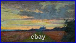 Tableau coucher de soleil impressionnisme