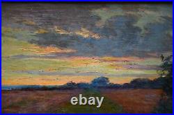 Tableau coucher de soleil impressionnisme