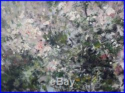 Tableau d'Auguste-Jean CLAIRE (1881-1970). Pommiers en fleurs. Huile sur toile