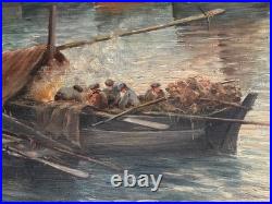 Tableau de Paul Camus le port de Brest Bretagne