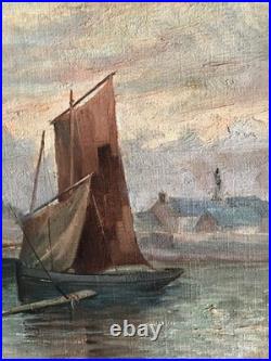 Tableau de Paul Camus le port de Brest Bretagne