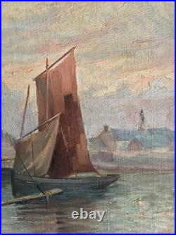 Tableau de Paul Camus le port de Brest Bretagne