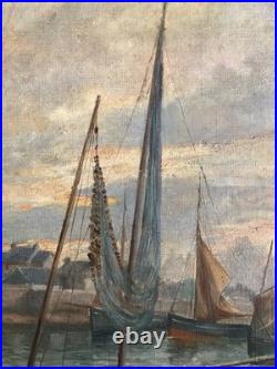 Tableau de Paul Camus le port de Brest Bretagne