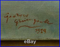 Tableau femme nue allongée GEORGES PIERRE GUINEGAULT (1893-1982) huile sur toile