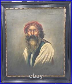 Tableau huile Giuseppe Cali (Maltese 1846-1930) Portrait d'un pêcheur Maltais