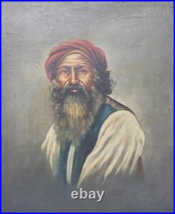 Tableau huile Giuseppe Cali (Maltese 1846-1930) Portrait d'un pêcheur Maltais