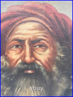 Tableau huile Giuseppe Cali (Maltese 1846-1930) Portrait d'un pêcheur Maltais