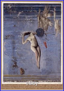 Tableau huile sur toile copie de Max Ernst La Puberté Proche Femme Nue 95x62