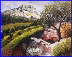 Tableau huile sur toile coton Promenade sur Sainte Victoire