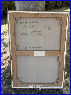 Tableau huile sur toile signé Bercier intitulé les 4 Saisons l'été