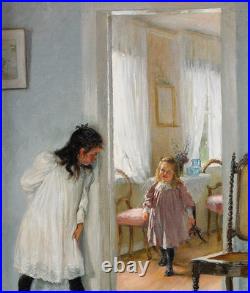 Tableau huile sur toile signé Fanny Brate 16x24 dans l'impressionnisme