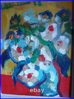 Tableau huile/toile 24X19 Les Anémones DELTRIEU + Cadre DLG Raya Réf ARTMAJEUR