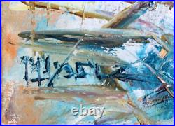 Tableau impressionniste Jean-Paul Ulysse Prix de Rome Bord de mer à Etretat