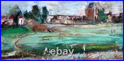 Tableau impressionniste Jean-Paul Ulysse Prix de Rome Vue d'Hérouville (95)