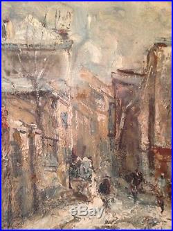Tableau impressionniste Raymond BESSE (1899-1969) Vieux Montmartre Huile Signée