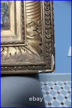 Tableau impressionniste, proche Guillaumin, vue d'une ferme, huile sur toile