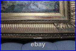 Tableau impressionniste, proche Guillaumin, vue d'une ferme, huile sur toile