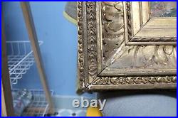 Tableau impressionniste, proche Guillaumin, vue d'une ferme, huile sur toile