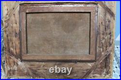 Tableau impressionniste, proche Guillaumin, vue d'une ferme, huile sur toile