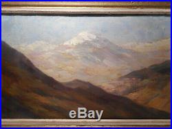 Tableau peinture Dieudonné JACOB Corse paysage montagne sommet enneigé