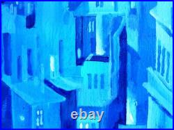 Tableau peinture acrylique sur toile 20x20cm Les toits de Paris