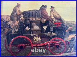 Tableau peinture huile Calèche Poste Royale Mail Charles Cooper Henderson