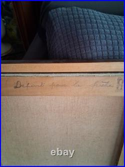 Tableau peinture huile sur toile La Pêche en Atlantique Signé Raphael