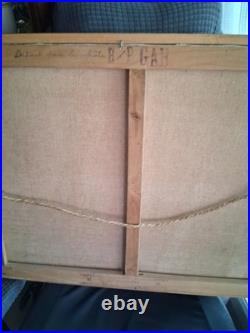 Tableau peinture huile sur toile La Pêche en Atlantique Signé Raphael