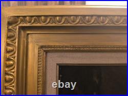 Tableau peinture huile sur toile, XIX ème siècle, signé Zagoskin Tempête